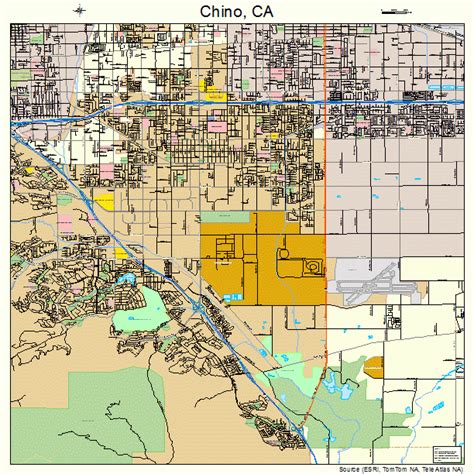 street map of chino ca.